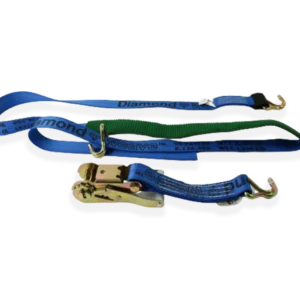 2" x 10' Ratchet Wheel Strap w/ Wire Hooks & 2" Low Profile Sleeve