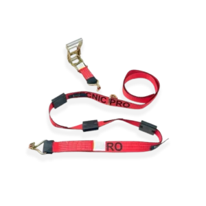 2" x 11' Ratchet Tie Down w/ Wire Hooks, Rubber Cleats & Stoppers