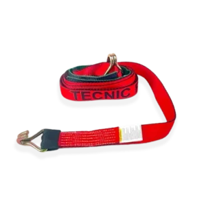 2" x 14' Strap w/ Wire Hooks & Low Profile Sleeve-Red TECNIC