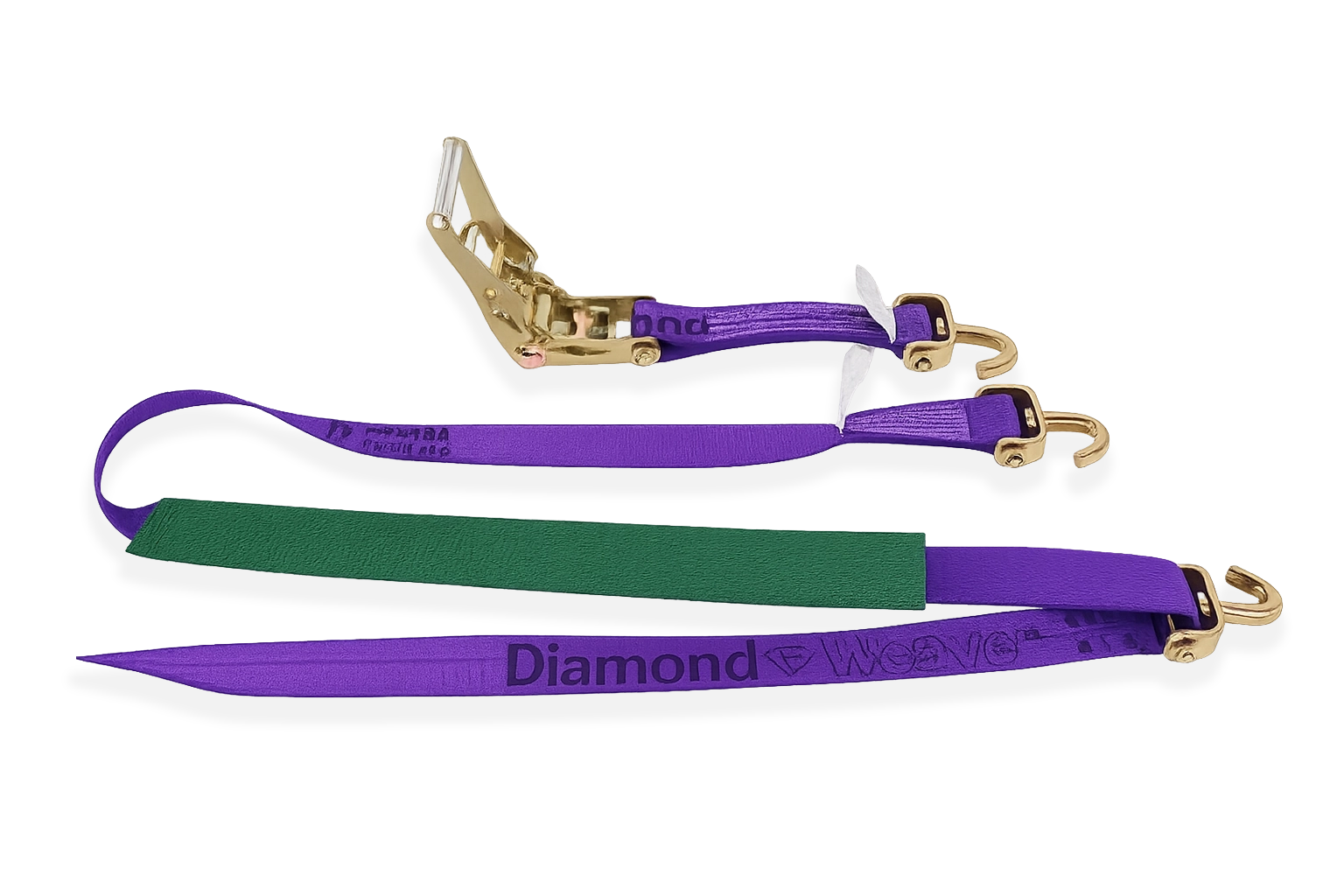 2" x 10' Ratchet Wheel Strap w/ 2" Low Profile Sleeve